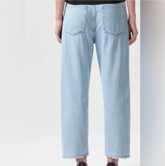 NWT Agolde 90's crop mid loose straight jeans in pivot - Picture 2 of 9